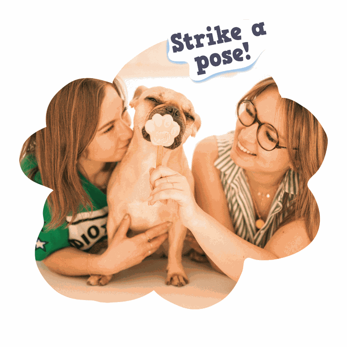 Dog owners sharing a Smoofl ice treat